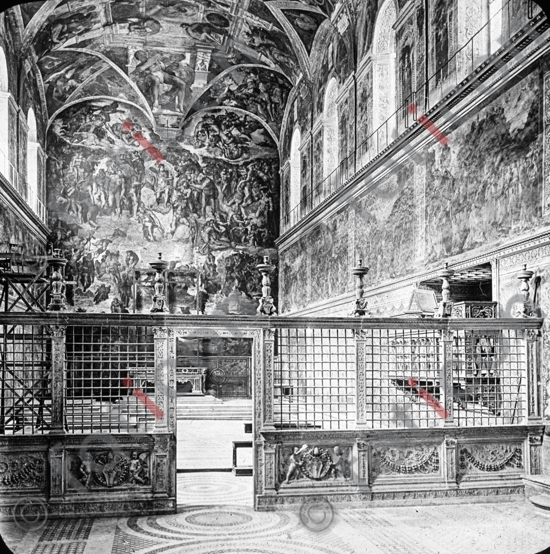 Sixtinische Kapelle | Sistine Chapel - Foto foticon-simon-147-019-sw.jpg | foticon.de - Bilddatenbank für Motive aus Geschichte und Kultur